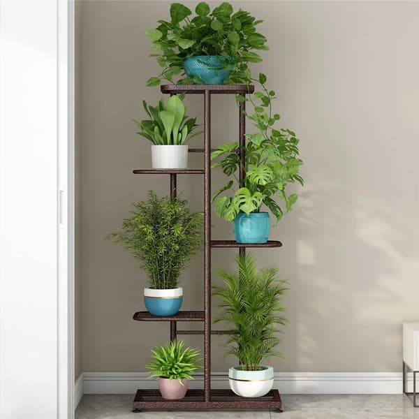 Plantebord, 5 niveauer, metal konstruktion,Brun