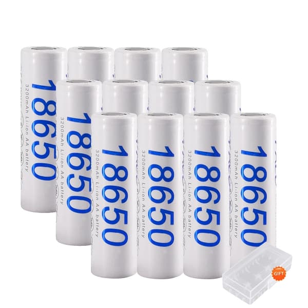Lithium-ion batteri, 3200mAh kapacitet, CE-certificeret,12stk Batteri