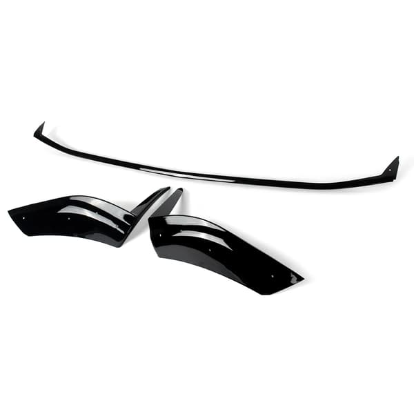 Front Bumper Lip, Aerodynamisk Design, Nem Installation,Glans Sort