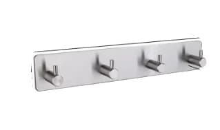 Seinäkoukut, Itsekiinnittyvät, Ruosteenkestävät,Hopea-4Koukku