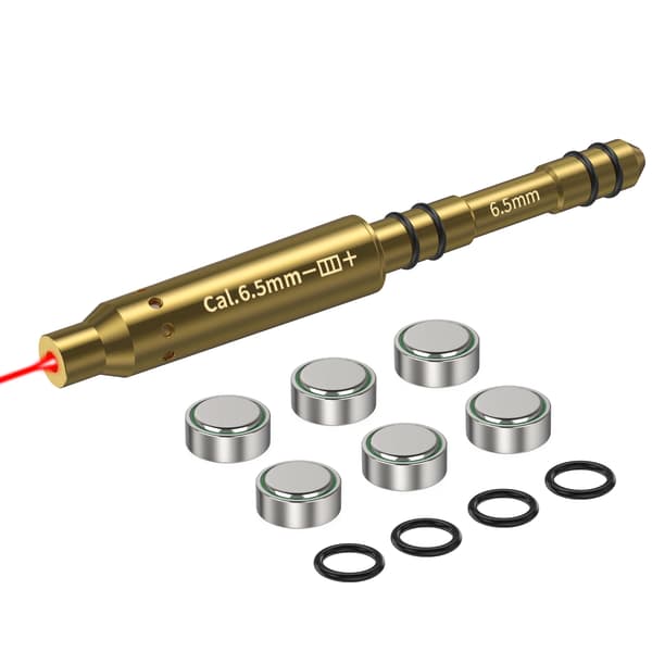 Laser Boresighter, Solid Messing Konstruktion, Hurtig Nulstillingsværktøj,6.5mm Rød
