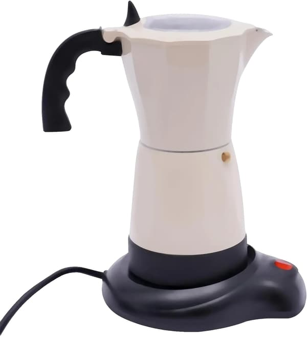 Moka Pot, Effektiv Brygning, Holdbare Materialer,Beige