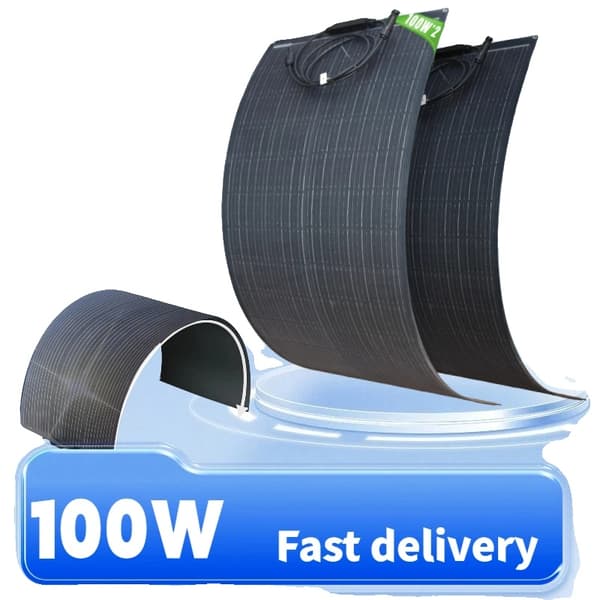 Solpanel, Fleksibelt Design, Høj Effektivitet,2PCS    100