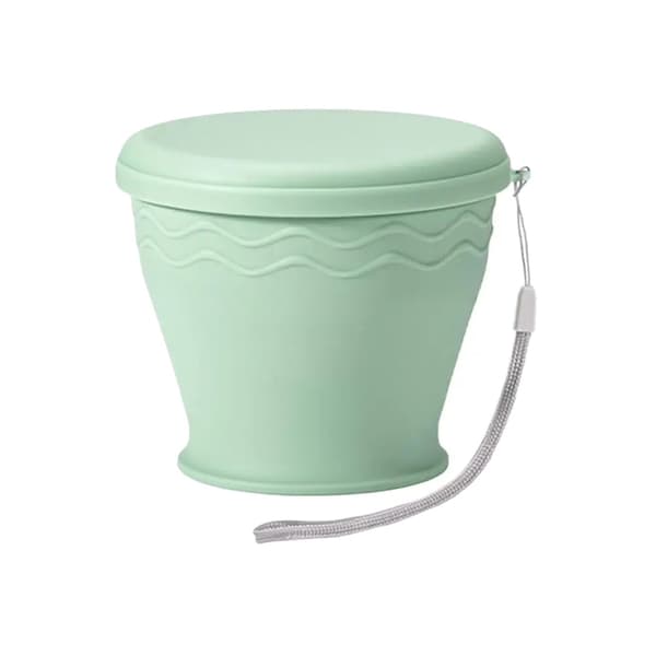 Silikonmugg, Sammanfallande Design, Bärbar och Lättviktig,grön