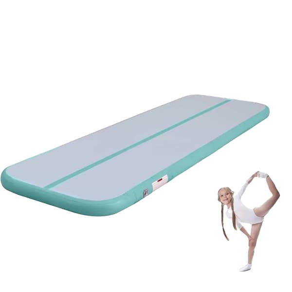 Gymnastikmatta, Antislipdesign, Hög viktkapacitet,Grön, 400x100x10cm
