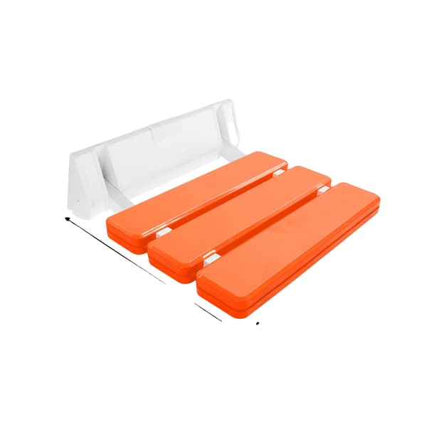 Væghængt Stol, Pladsbesparende Design, Behagelig Siddeplads,Orange Rød