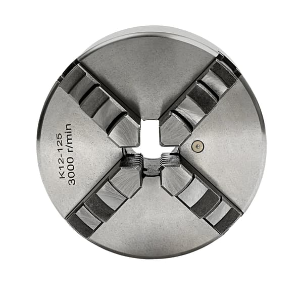 Fyra käftchuck, hög precision, självcentrerande funktion,Silver, 125mm