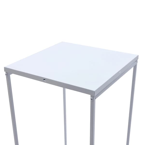 Blomsterställning, Robust Järnkonstruktion, Elegant Mittpunkt,VIT, L