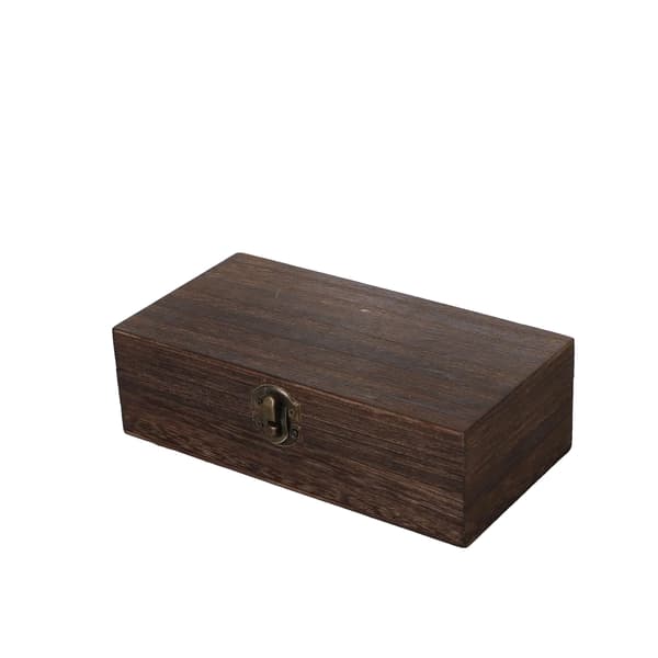 Förvaringslåda, Retrodesign, Hållbar Träbyggnad,Mörk färg