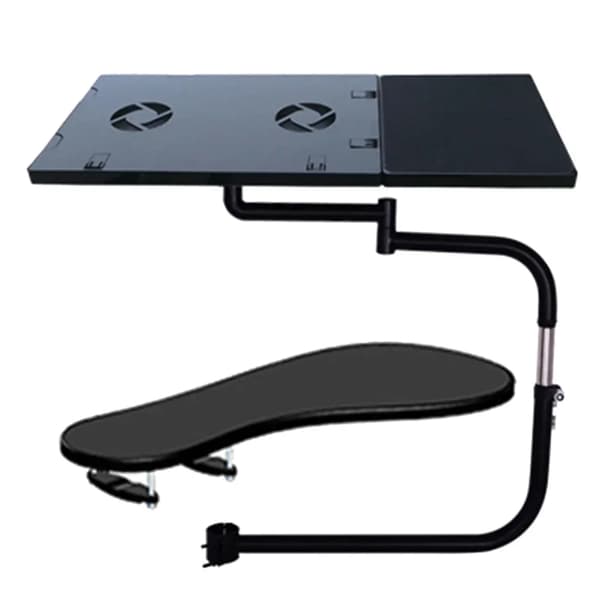 Justerbar Computerholder, Integreret Køleventilator, Ergonomisk Design,sort