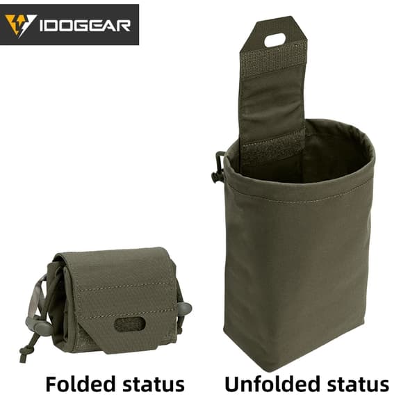Dump Pouch, Holdbar Nylon, MOLLE Kompatibilitet,Ranger Grøn