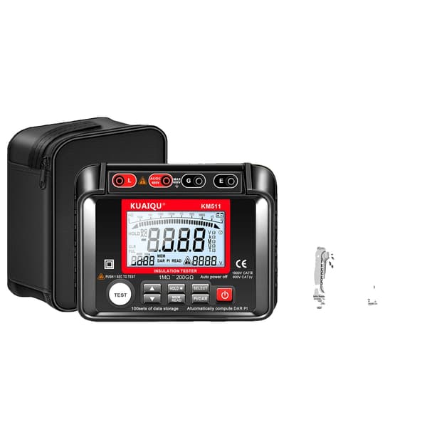 Isolationsmodstandstester, 1MΩ til 200GΩ område, LCD-display,KM511
