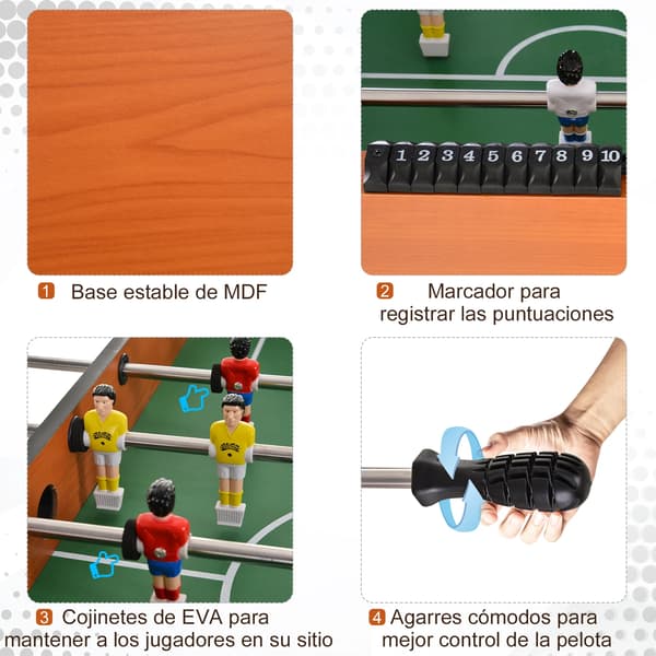 Fotbollsbord, Träkonstruktion, Inomhusspel, GUL