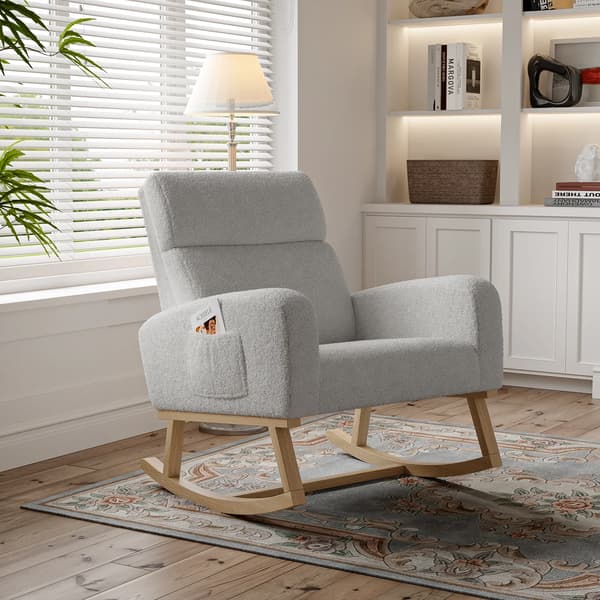 Gungstol, Sammetmaterial, Ergonomisk Design,LJUSGRÅ
