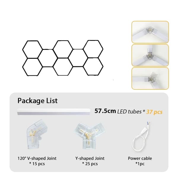 Garage Lys, Hexagonal Design, Energi Effektiv LED,HC-4922-575