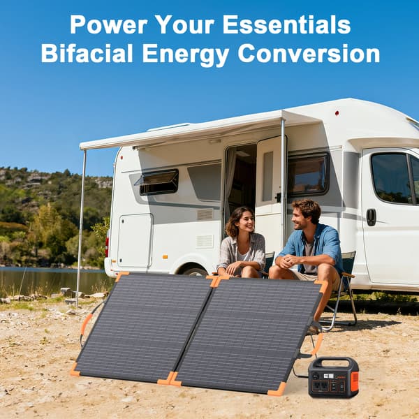 Solpanel, Bifacial Design, Hög Effektivitet,100W