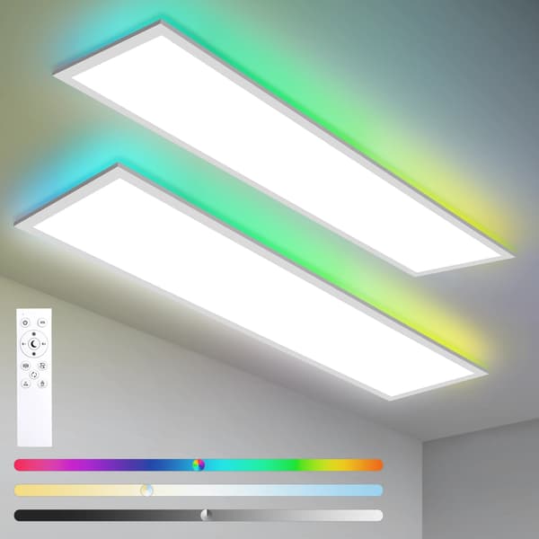 LED Panel Lys, Dæmpbar, RGB Farveeffekter,30w, 2PCS
