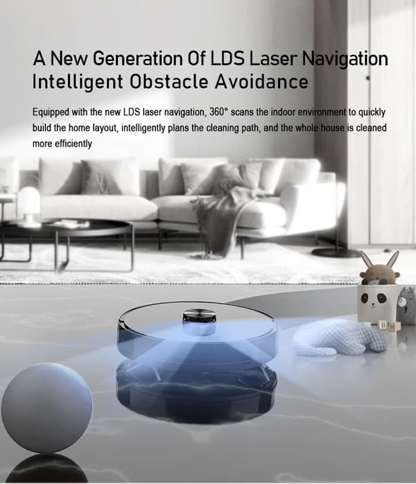 Robotdammsugare, Lasernavigering, Blöt- och Torrmoppning,X6