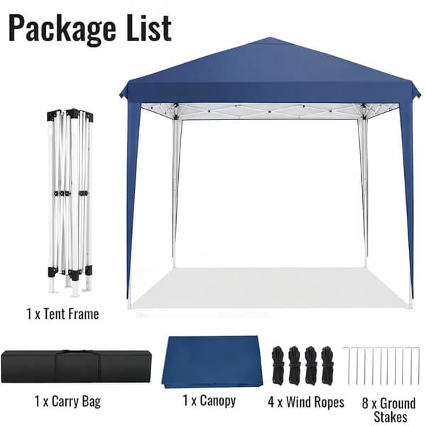 Gazebo Telt, Pop-Up Design, UV Beskyttelse,Mørkeblå