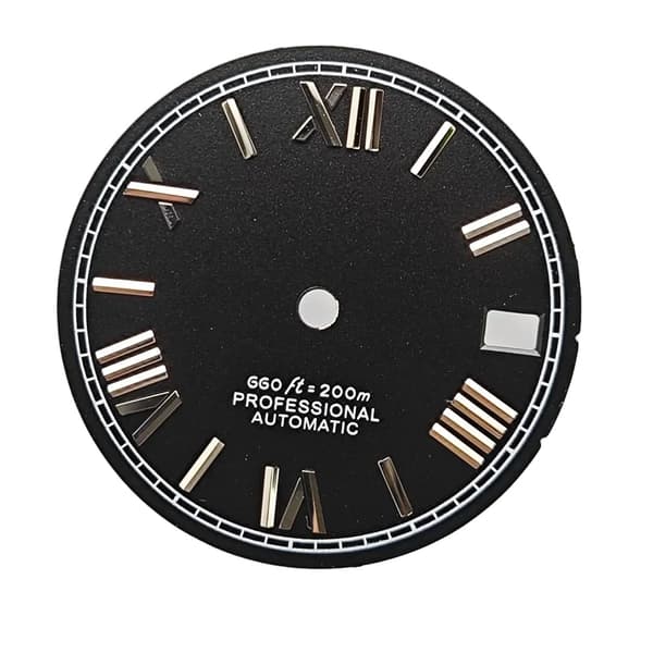 Urskive, Romersk Tal Dial, Rustfrit Stål Konstruktion,sort