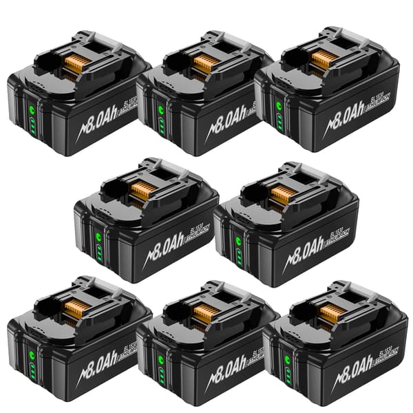 Erstatningsbatteri, 8000mAh, Kompatible modeller,8 8.0Ah, 18V-a