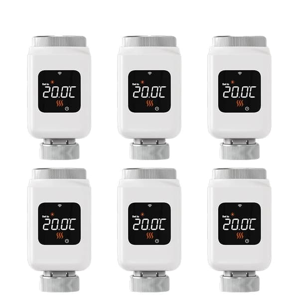 Termostatisk radiatorventil, APP-kontroll, röstaktivering,6PCS