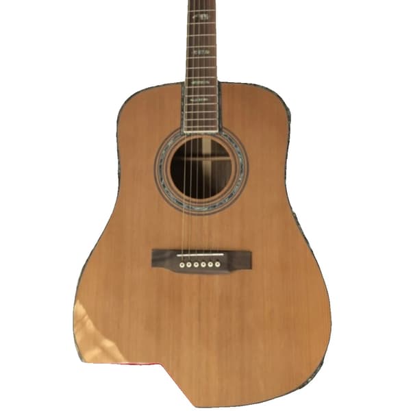 Akustisk Gitarr, Röd Pine Kropp, Rosenwood Greppbräda,GUL