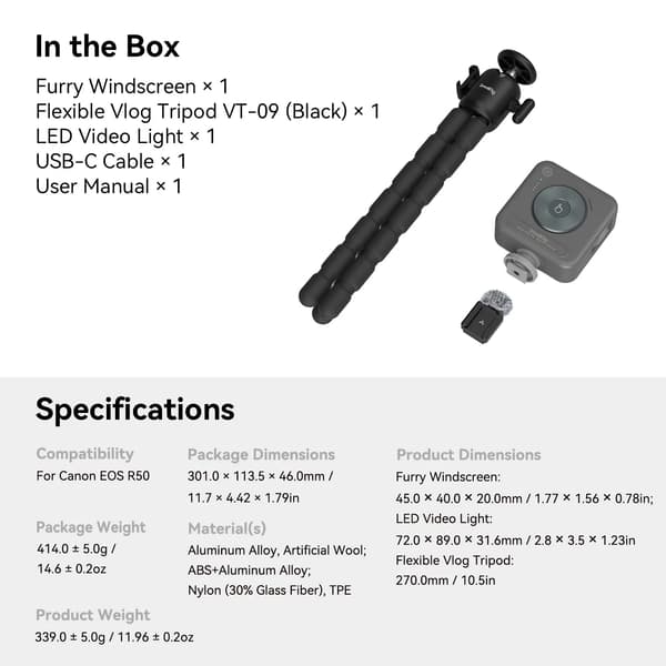 Kamerabur, Flere Tilbehørsmonteringer, Hurtigfrigørelsesplade,Tripod Kit 4213