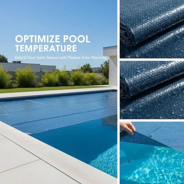 Pool Cover, Vandbesparelse, Holdbart Design,Blå
