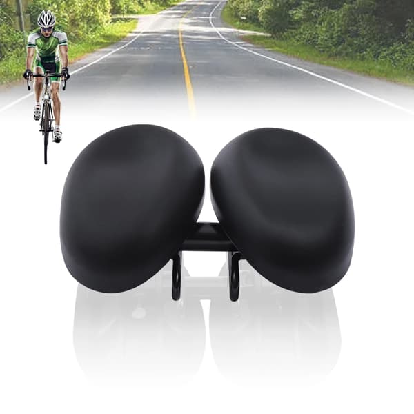 Cykelsadel, Justerbar Bredd, Stötdämpande Design,svart