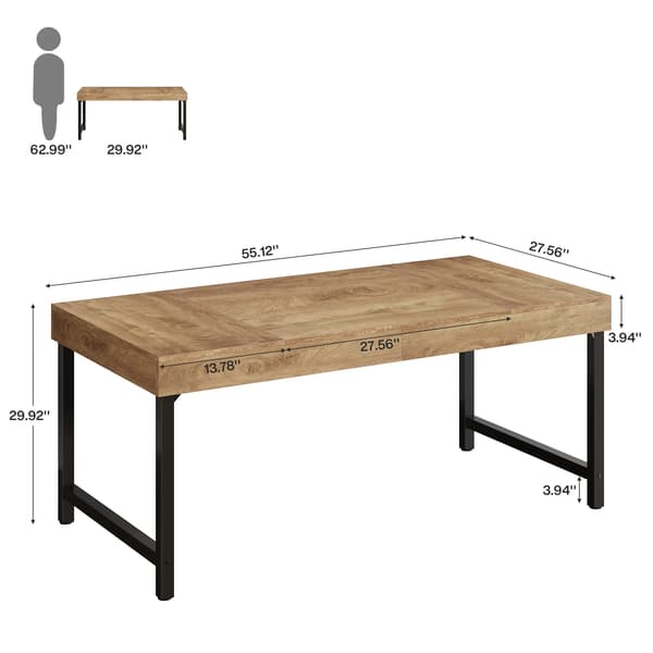 Matbord, Rektangulär Design, Hållbar Konstruktion,Rustik Brun