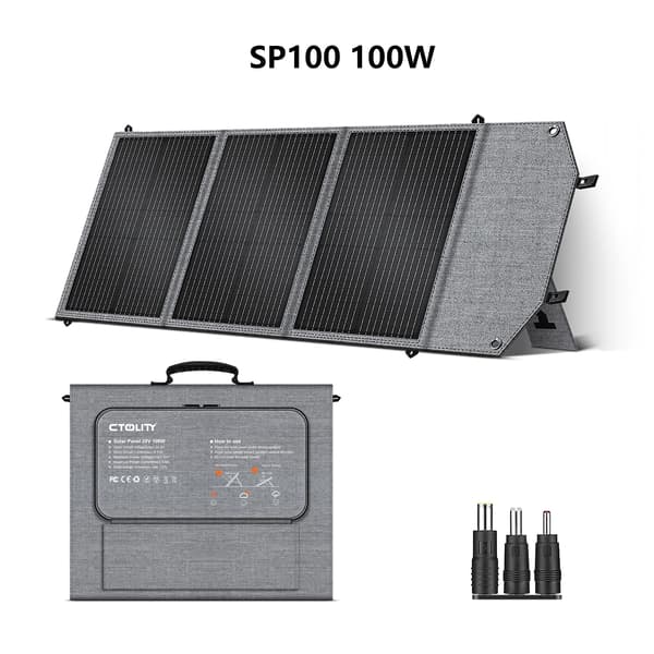 Solpanel, Fällbar Design, Hög Effektivitet,200W, SP100 100W-a, 20.5V-b