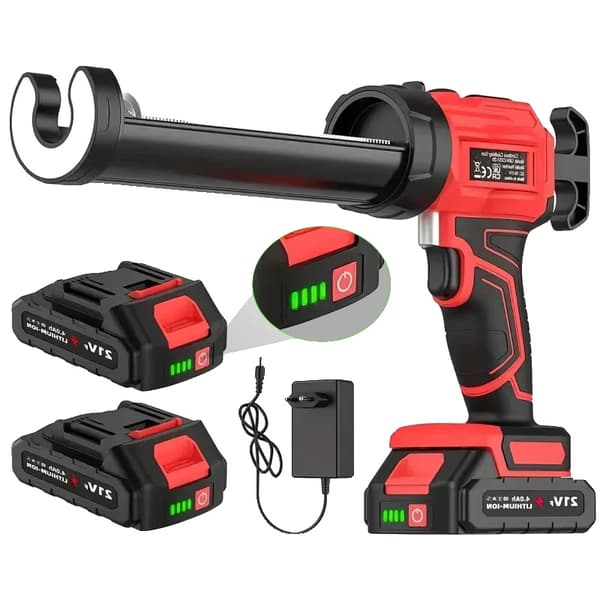 Fogpistol, Justerbar hastighetskontroll, Ergonomisk design,röd(2 Batteri)