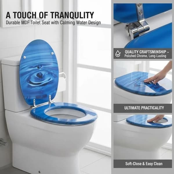 Toiletbræt, Dekorativt Design, Standard Pasform,Sachet