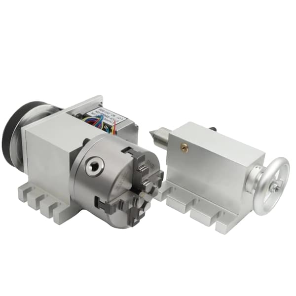 Rotary Axis, 4:e Axeln, Nema23 Stegmotor,4Jaw K12-100mm