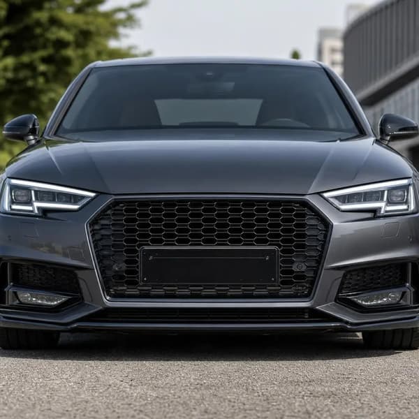 Gitter, Glans Sort Honningkombination Design, Passer til Audi A4 B9 2015-2019,sort