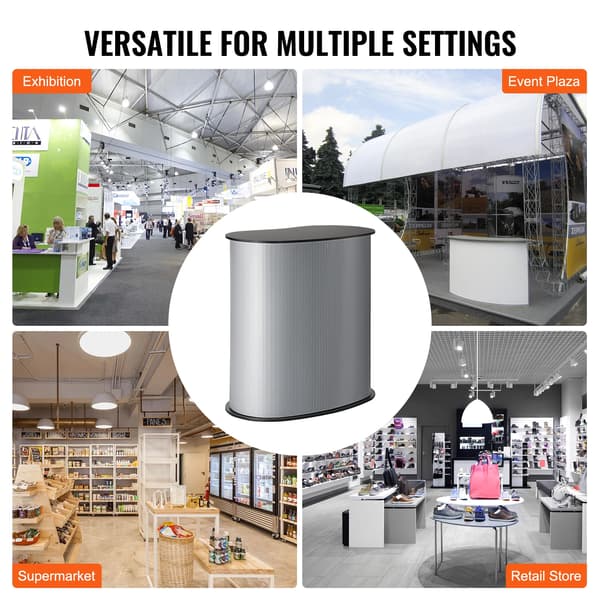 Utställningsställ, Fällbar Design, Robust Konstruktion,Svart och Silver