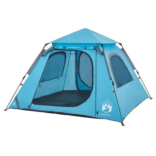 Campingtält, rymmer 4 användare, hållbart polyester material,Blå