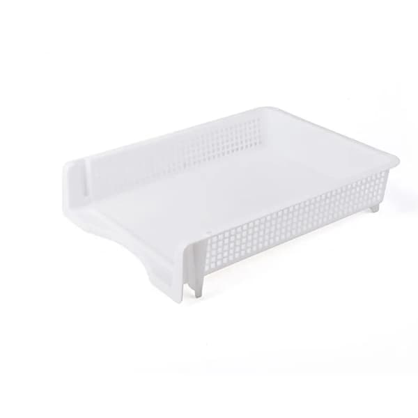 Dokumentorganisatör, Stapelbar Design, Hållbart Material,vit-320x250x70mm