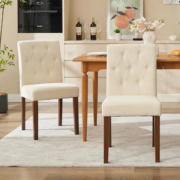 Matstol, Vadderad Komfort, Elegant Design, Beige