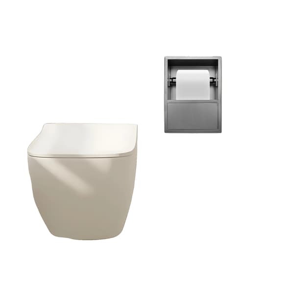 Toiletpapirholder, vægmonteret, holdbart rustfrit stål,Grå