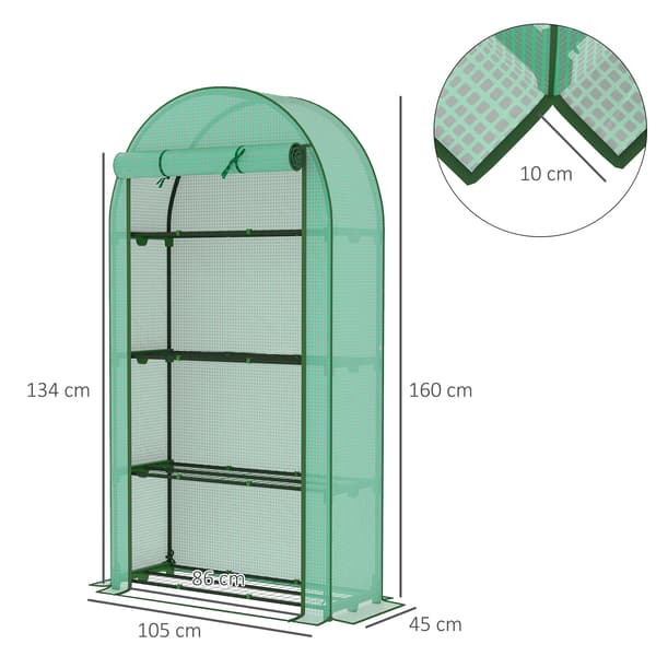 Växthus, Kompakt Design, Justerbar Ventilation, grön