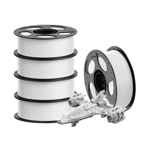 3D Printfilament, PETG Material, Stødresistent,5kg hvid
