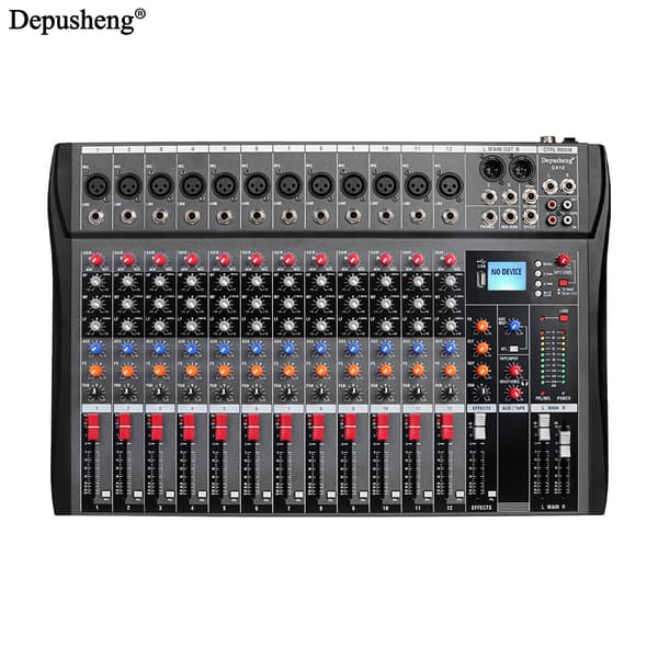 Lydmixer, Flere Kanaler, USB og Bluetooth Forbindelse,DX12