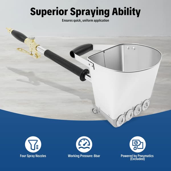 Cement Spray Gun, 3,5L Kapacitet, 4 Munstyckesdesign,Silver