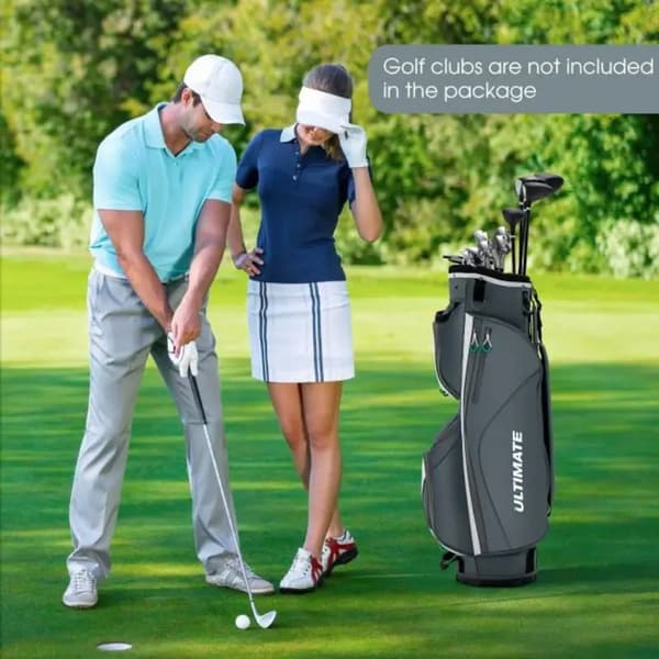 Golfvagnsbag, 14 Fack, 7 Dragkedjefickor,MULTI