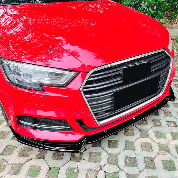 Front Bumper Splitter Lip, ABS Plast, Nem Installation,Glans Sort