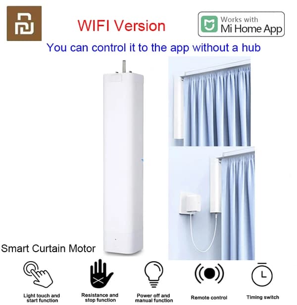Smart Gardinmotor, Zigbee-kontroll, Trådlös tidsinställning, Youpin Wif motor