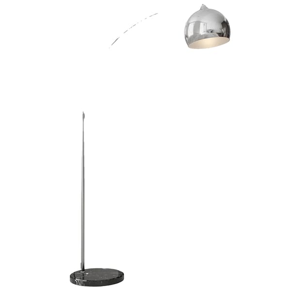 Golvlampa, justerbar höjd, modern design, Silver