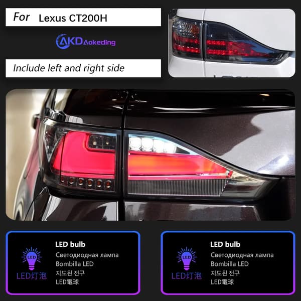 Bakljusmontering, kompatibel med Lexus CT200H, hållbart material, direkt passform ersättning,LED-version